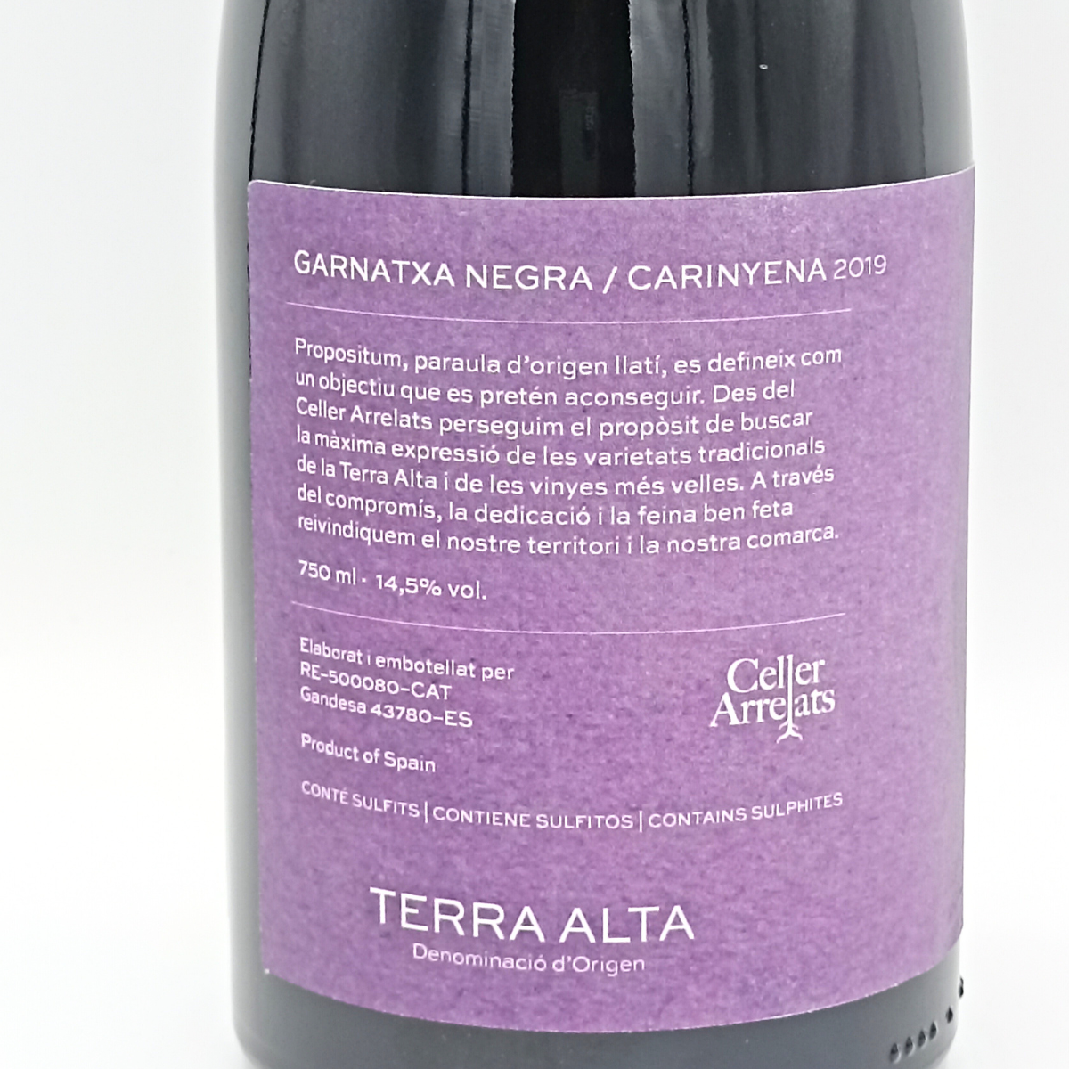 Vi negre Propòsitum Crianza