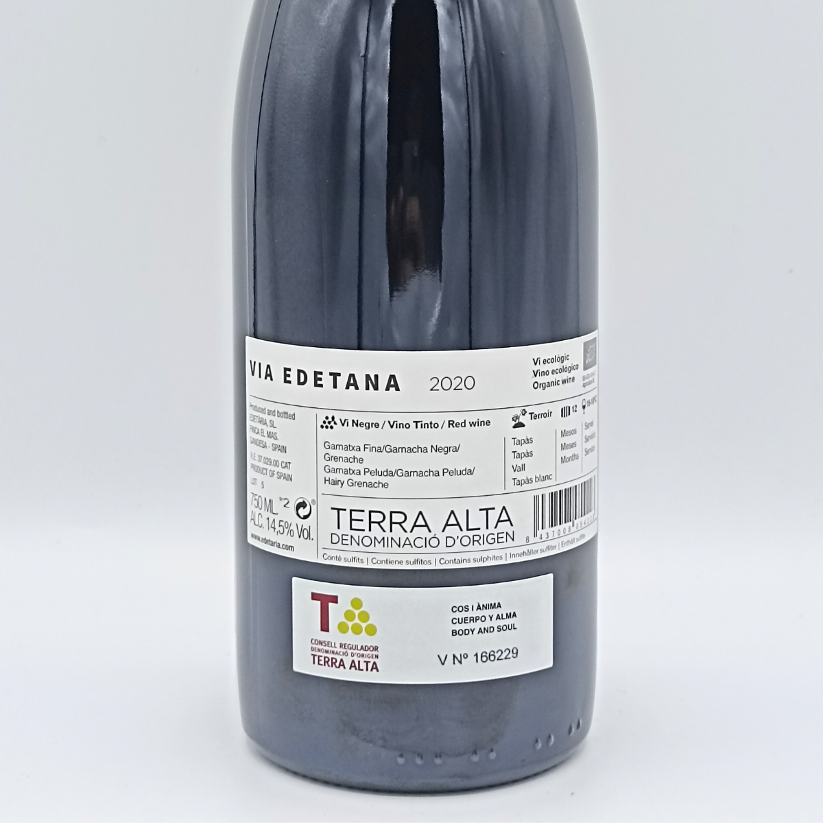 Vi negre ecològic Via Edetana