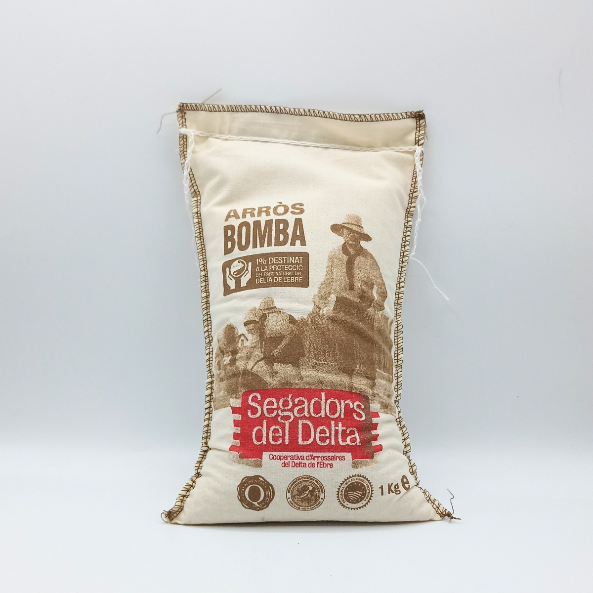 Arroz Bomba Saco de Tela 1 kg Segadors Del Delta