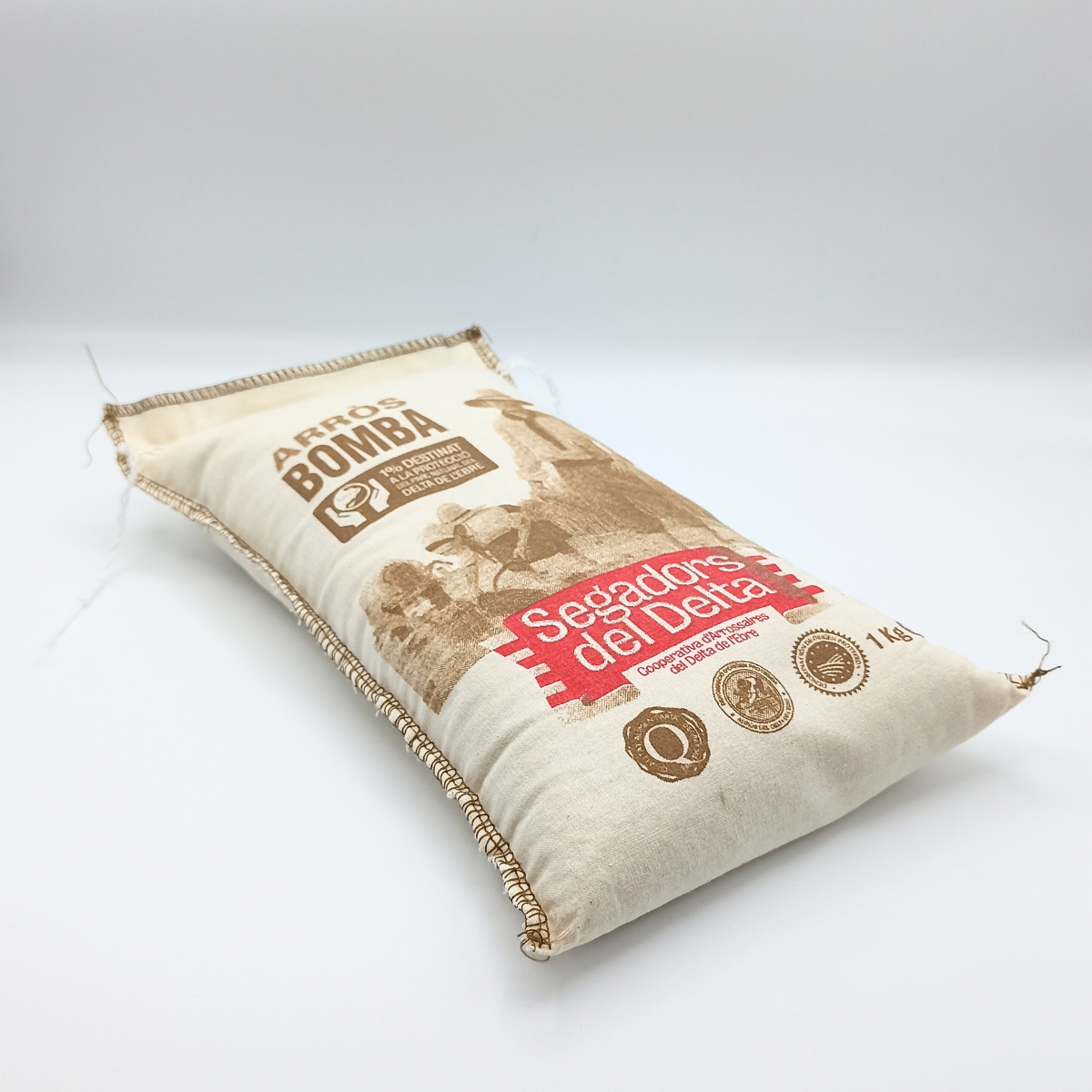 Arroz Bomba Saco de Tela 1 kg Segadors Del Delta