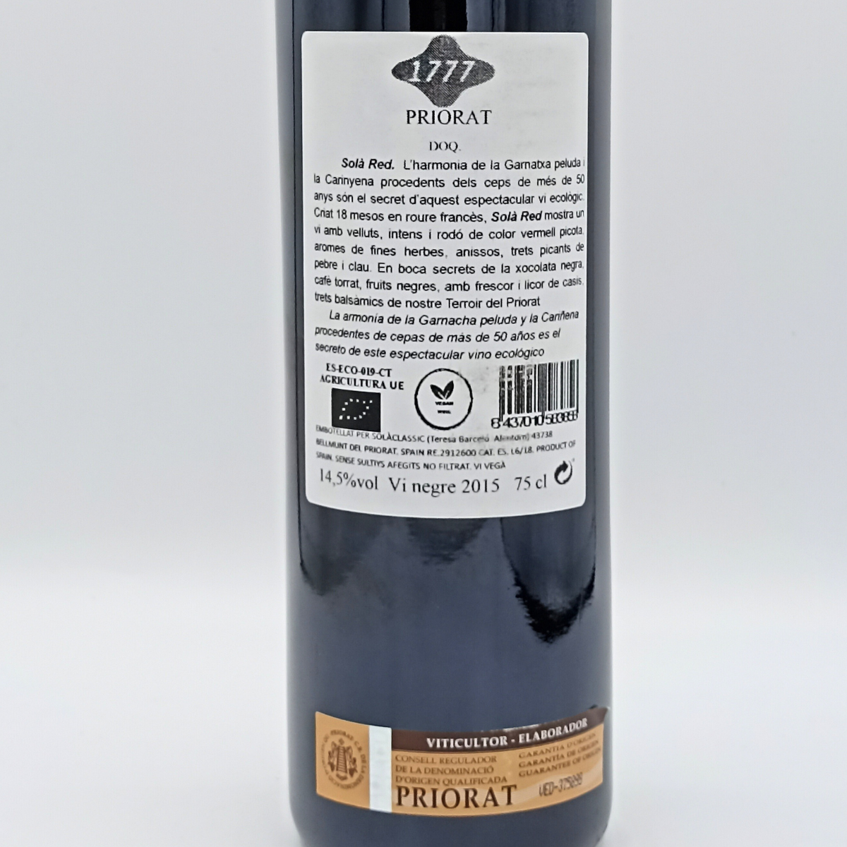 Vi negre Solà Clàssic Red '96 Pts.'