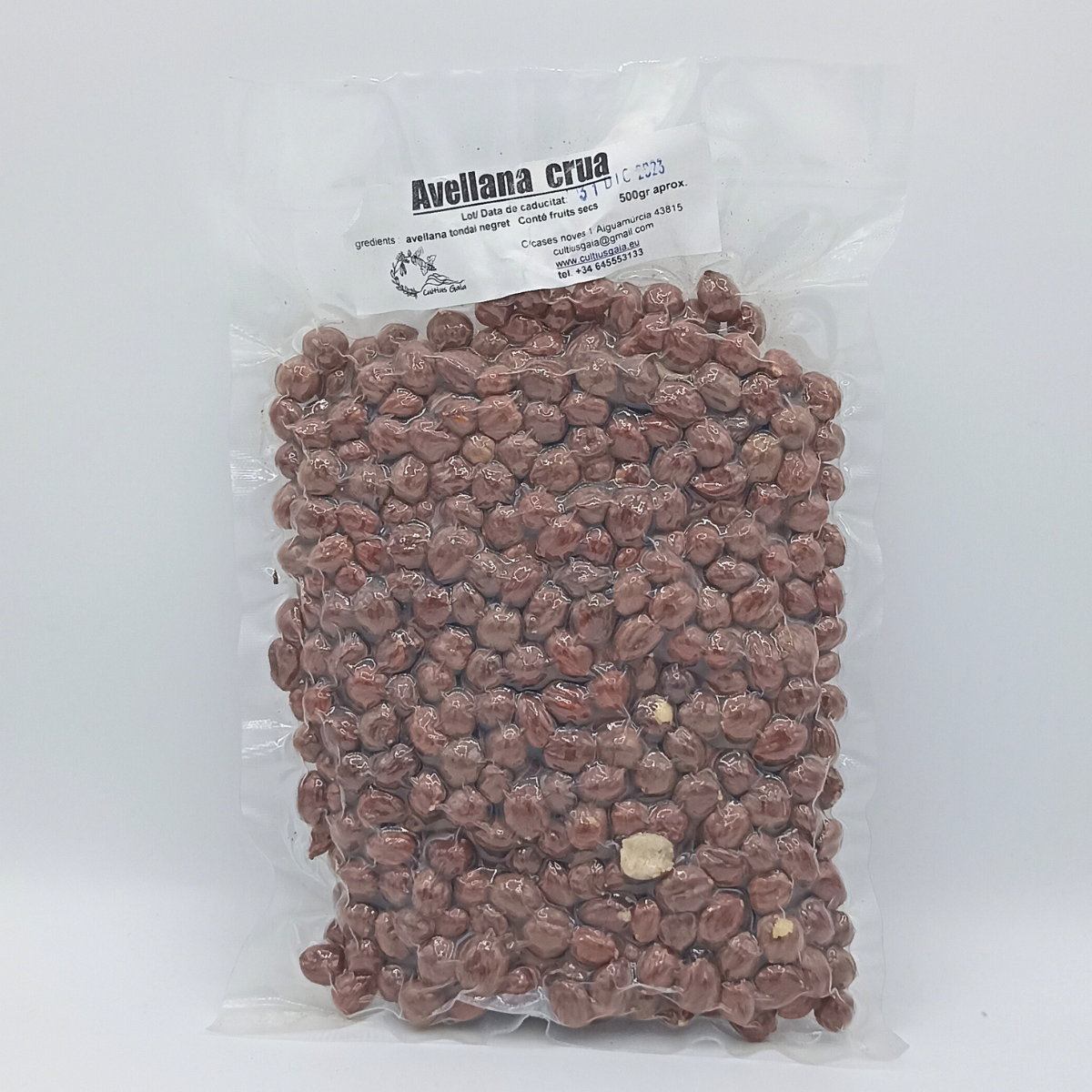 Avellana Cruda La Garrofina 500 G